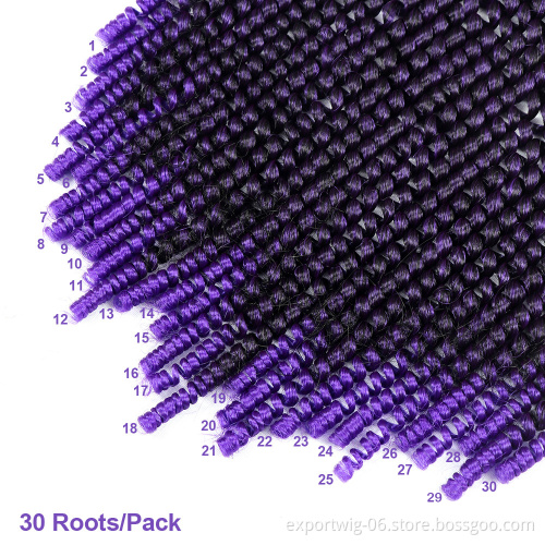 Spring Twist Hair Passion Twist Crochet Hair Braiding Hair Pre looped Crochet Braids Pre twisted Synthetic Crochet Colored Weave